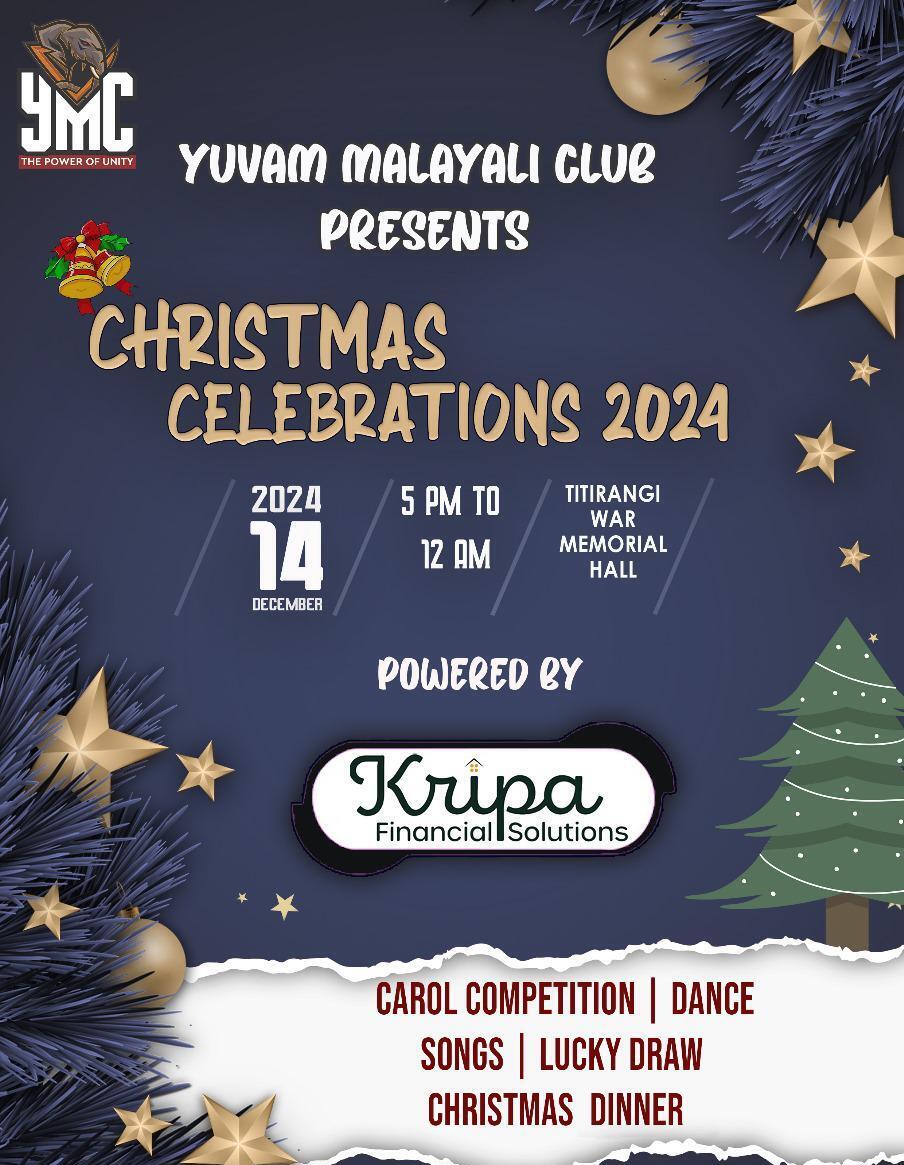 Yuvam Malayali Club's Christmas Celebration 2024: An Evening of Joy,  Festivity, and Togetherness – YUVAM MALAYALI CLUB INC